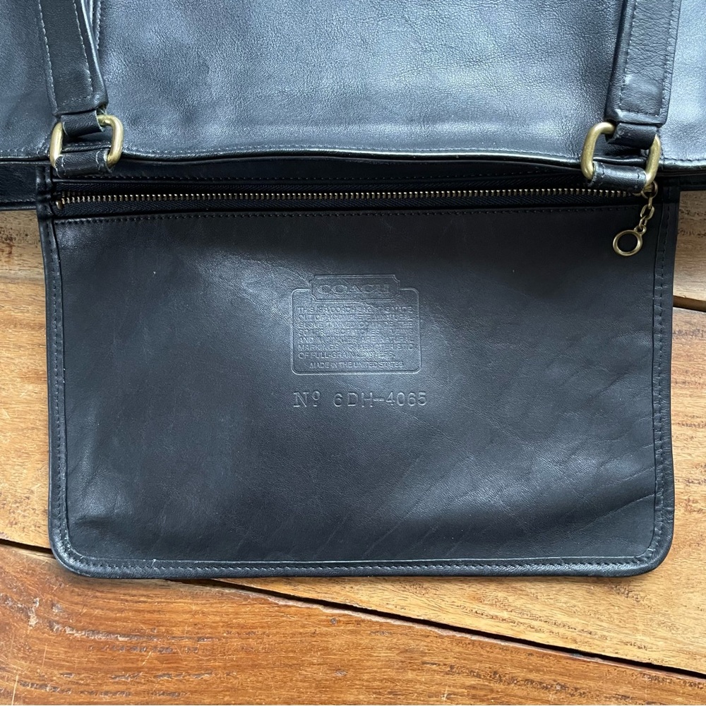 Vintage Coach Black Leather 4065 Light Tote Bag *Project* - Picture 12 of 13
